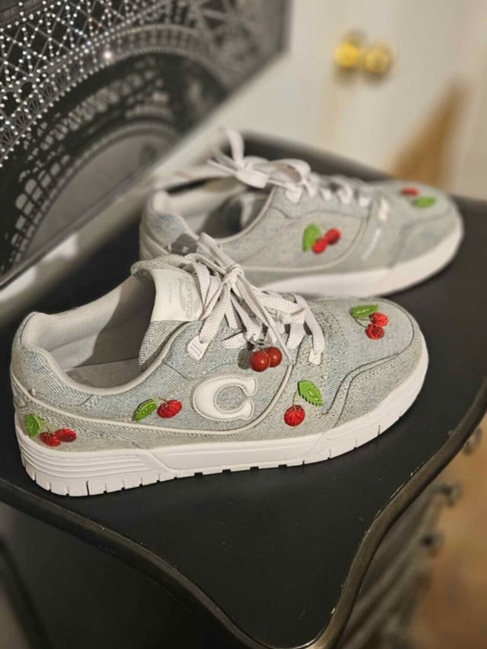 Coach Denim Cherry tennis shoes